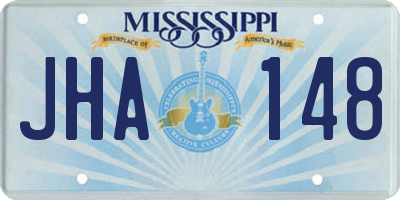 MS license plate JHA148