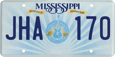 MS license plate JHA170