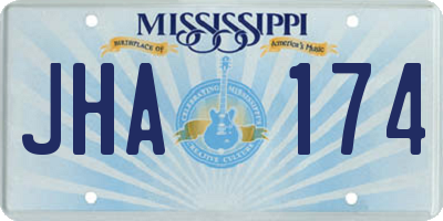 MS license plate JHA174