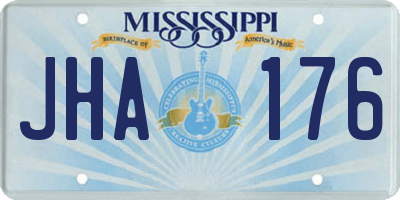 MS license plate JHA176