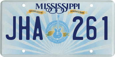 MS license plate JHA261