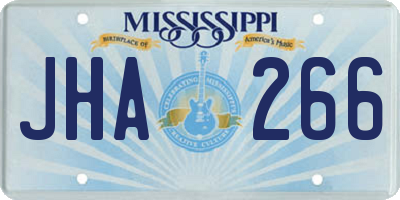 MS license plate JHA266