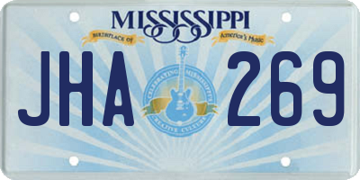 MS license plate JHA269