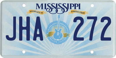 MS license plate JHA272