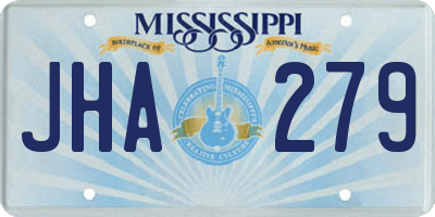 MS license plate JHA279