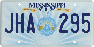 MS license plate JHA295