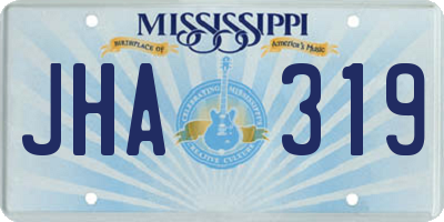MS license plate JHA319