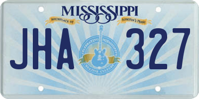 MS license plate JHA327