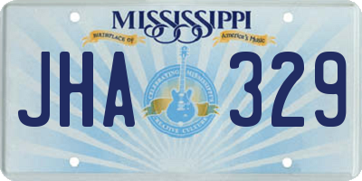 MS license plate JHA329