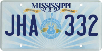 MS license plate JHA332