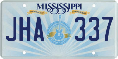 MS license plate JHA337