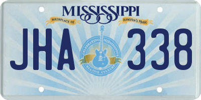 MS license plate JHA338