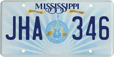 MS license plate JHA346