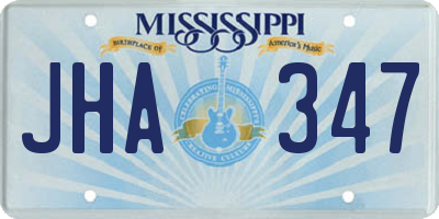MS license plate JHA347