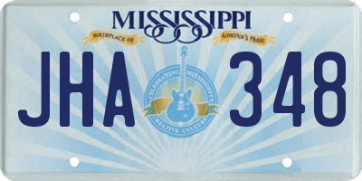 MS license plate JHA348