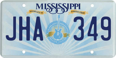 MS license plate JHA349