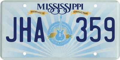 MS license plate JHA359