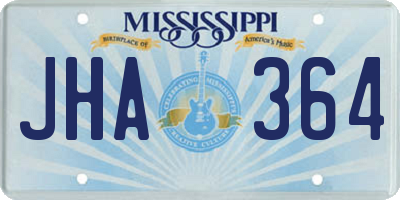 MS license plate JHA364