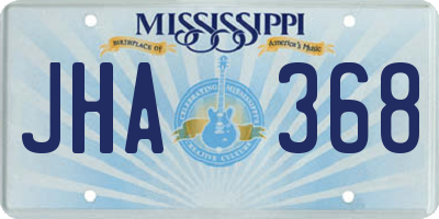 MS license plate JHA368