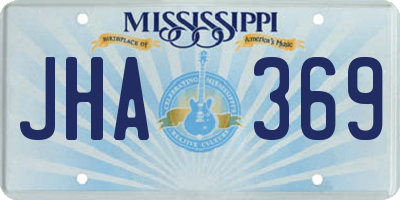 MS license plate JHA369