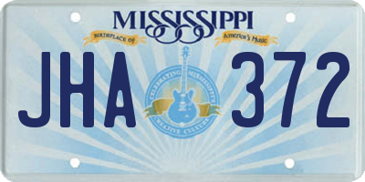 MS license plate JHA372