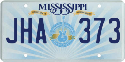MS license plate JHA373