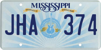 MS license plate JHA374