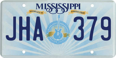 MS license plate JHA379