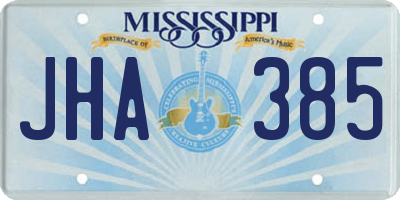 MS license plate JHA385