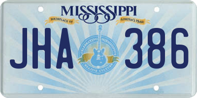 MS license plate JHA386