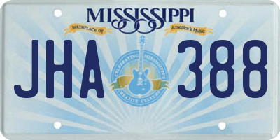 MS license plate JHA388