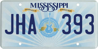 MS license plate JHA393