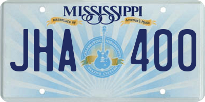 MS license plate JHA400