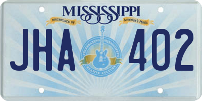 MS license plate JHA402