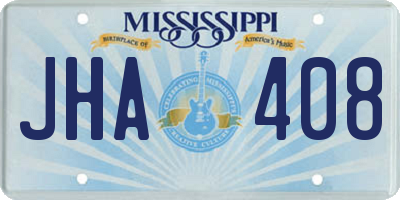 MS license plate JHA408