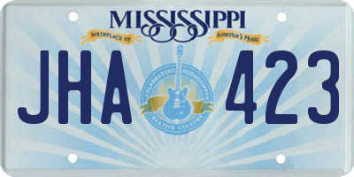MS license plate JHA423
