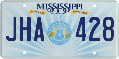 MS license plate JHA428