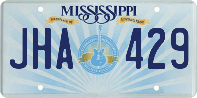 MS license plate JHA429