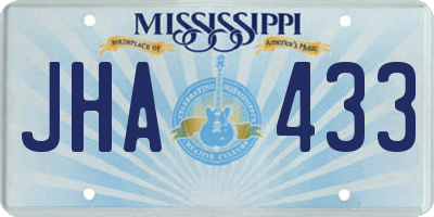 MS license plate JHA433