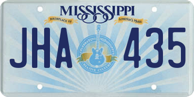 MS license plate JHA435