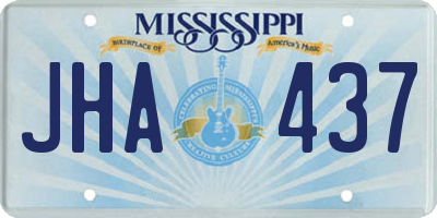 MS license plate JHA437