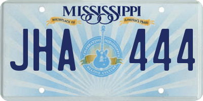 MS license plate JHA444