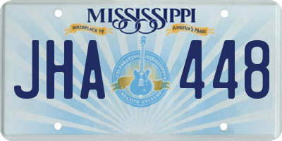 MS license plate JHA448