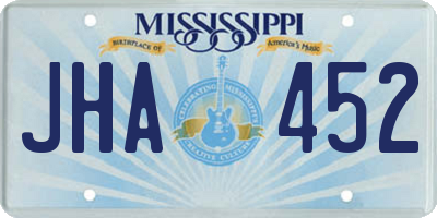 MS license plate JHA452