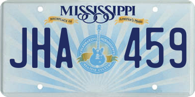 MS license plate JHA459