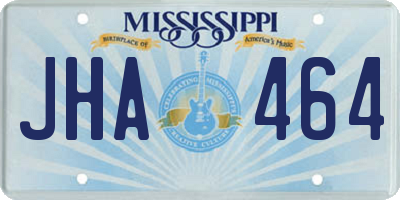 MS license plate JHA464