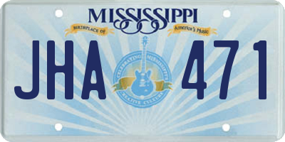 MS license plate JHA471