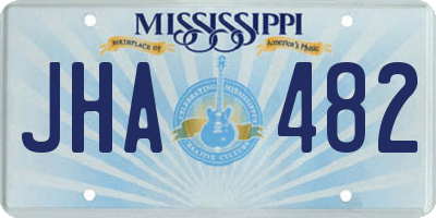 MS license plate JHA482