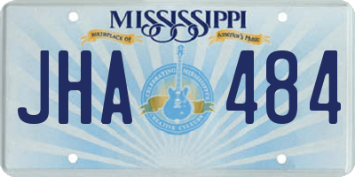 MS license plate JHA484