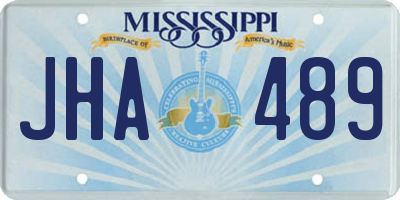 MS license plate JHA489